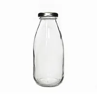 Clear Round Milk Bottle with Metal Lug 50cl 1000ml Empty Glass Bottles for Milk MOQ2000 Best Price Customized Printing Logo 2