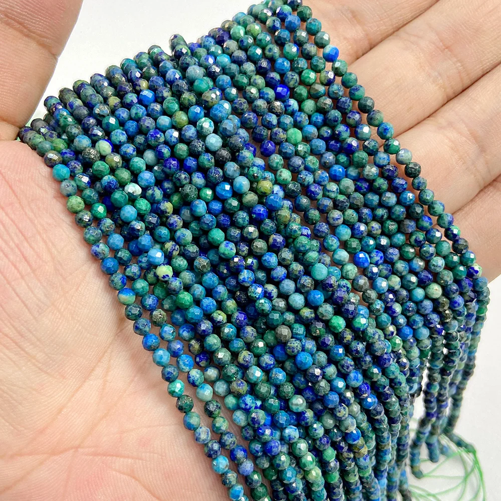 Natural Blue Gemstone Beads for Jewelry Making - Aquamarine, Amazonite, Apatite, Lapis, Turquoise Spacer Beads
