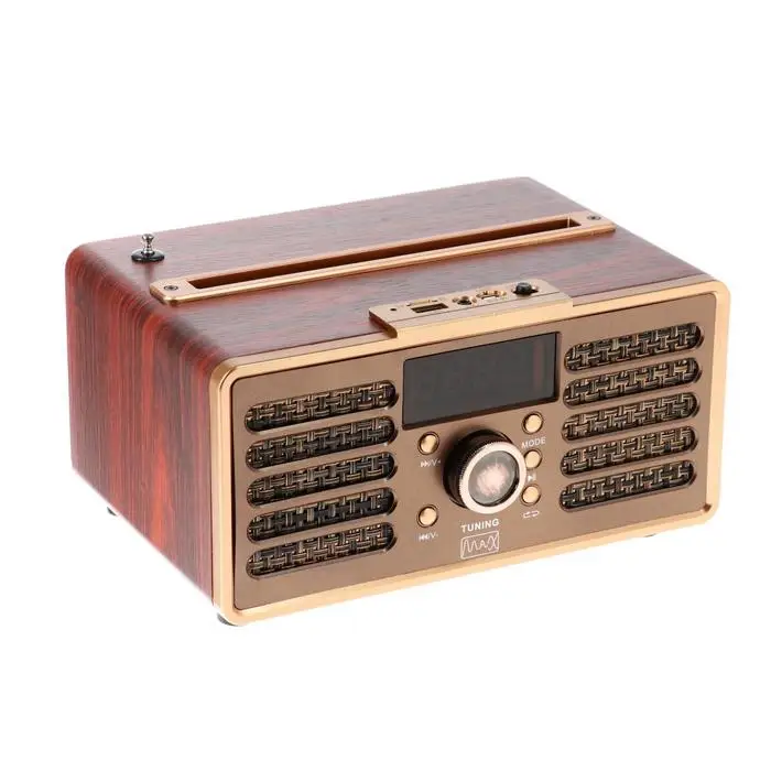 Портативная караоке система MAX MR362 Wood 2х4.5ВТ FM USB BT 1200 мАч | Электроника