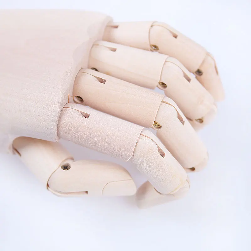

Sketching Human Model Home Furnishing Decoration 18cm Wood Craft Painting Articulated Wooden Cartoon Hand Model Decoration