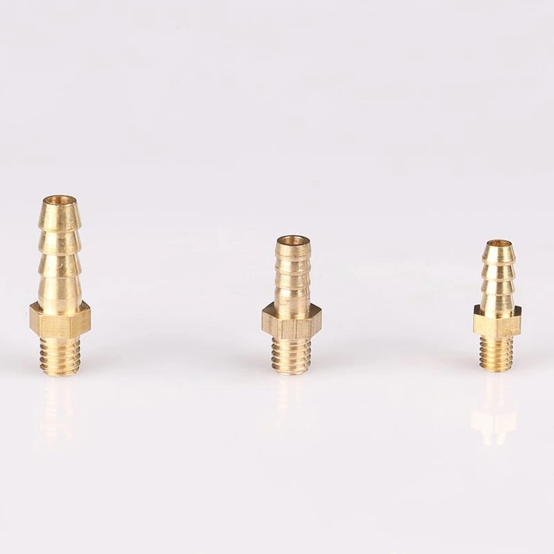 Latão Pipe Fitting Coupler Conector Adaptador Metric Masculino Thread od Mangueira Barb mm mm mm mm mm m4 m5 m6 Pcs