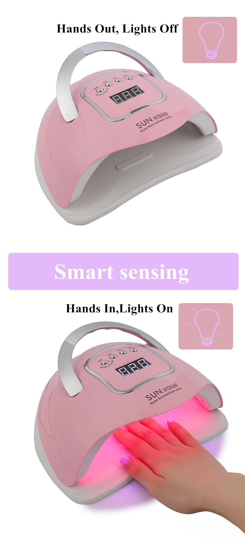 280W SUN X12MAX UV LED Nail Lamp - 66 LEDs