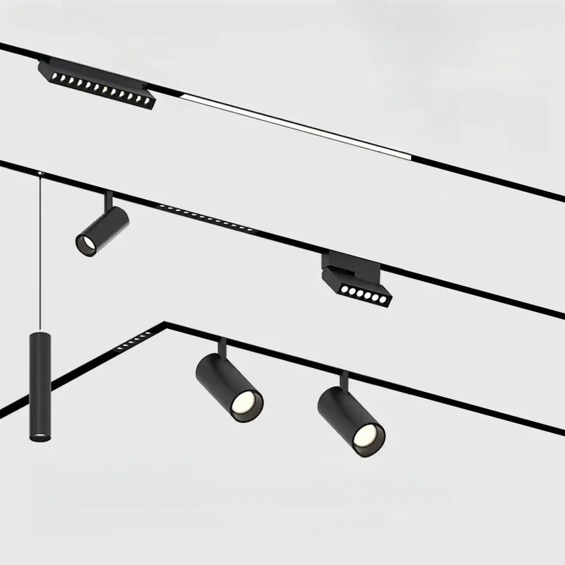 6W 12W 18W 24W LED Embedded spotlight Magnetic track light Folding grille light Floodlight Ceiling indoor light DC48V/AC220V 2