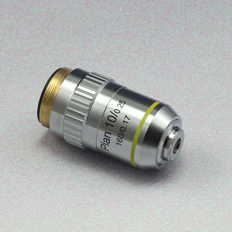 Plan Achromatic Objective Lens 195 4X 10X 20X 40X 60X 100X Biological Microscope Objectives Standard RMS Interface 160 017