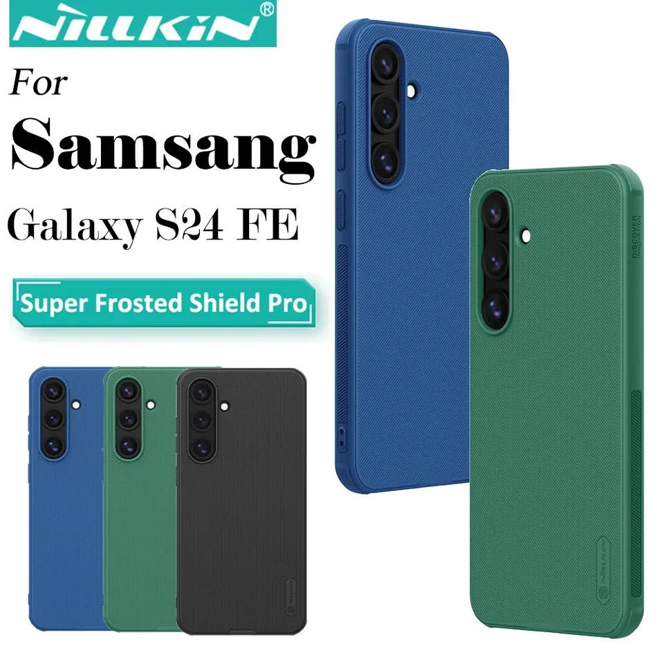 Nillkin Super Frosted Shield Pro For Samsung Galaxy S24 FE Ultra Thin Matte TPU+PC Anti Fingerprint Shockproof S24FE Phone Case