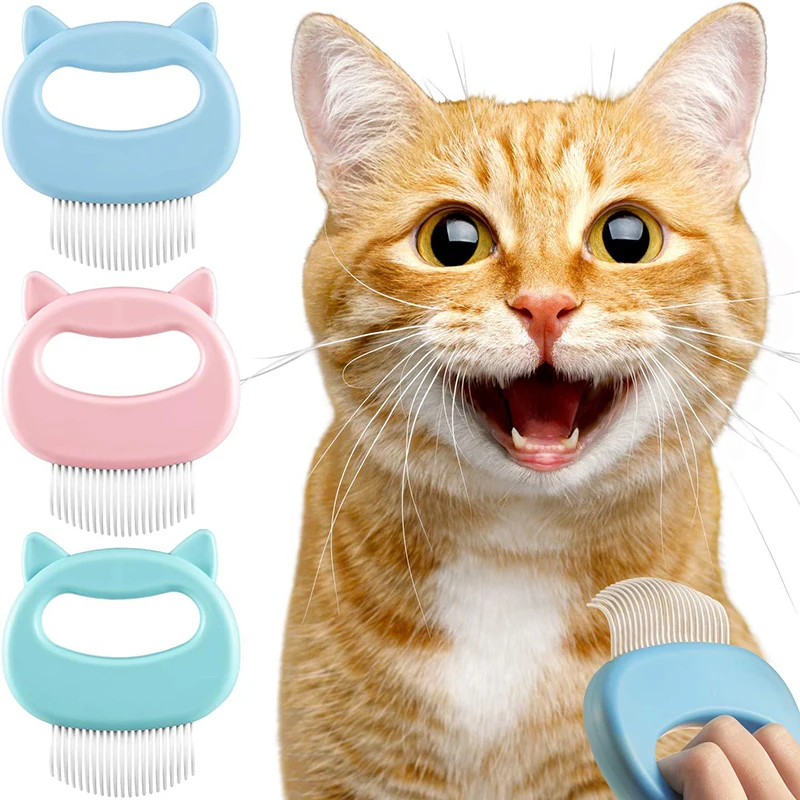 

Pet Dog Cat Combs Hair Remover Brush Pet Grooming Tools Dog Massage Comb Brush Cute Handle Remove Loose Hairs Pet Cat Supplies