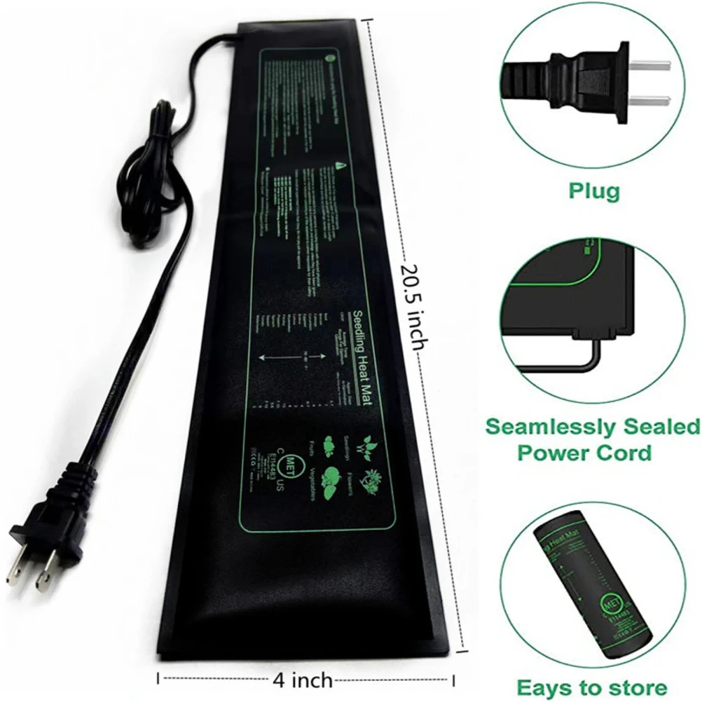 Seedling Heat Mats 4" x 20.75" Waterproof Plant Heating Mats for Seed Starting Germination Hydroponics Brewing Dropshipping seedling heat mat