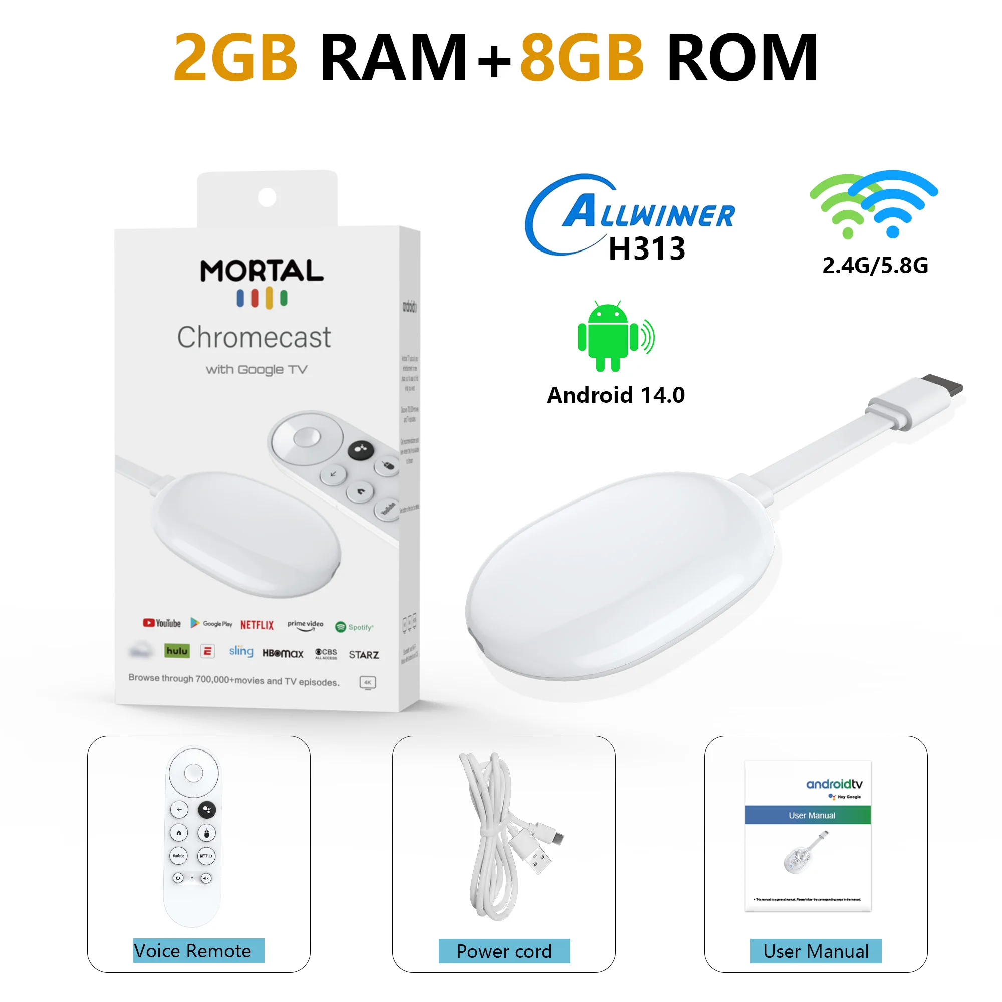 الإصدار العالمي من جهاز Mortal TV Stick Q2 Ultra B...