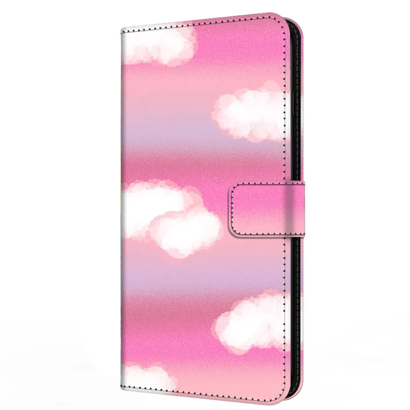 Magnetic Pink Leather Wallet Case - Book Style Flip Cover