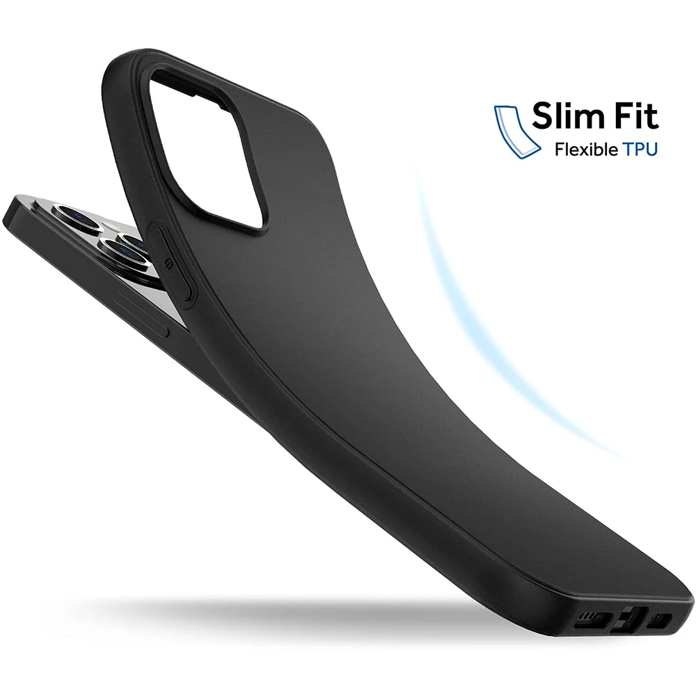 Luxury Matte Silicone Case For iPhone 13 12 Mini 11 Pro XS Max X XR SE 2020 7 8 6S 6 Plus Black Soft Ultra Thin Back Cover Shell xr cases