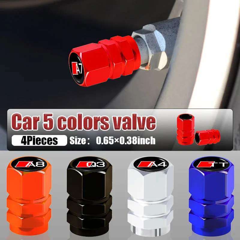 Car Wheel Tires Valves Tyre Stem Air Valve Caps for Audi S Line S1 S2