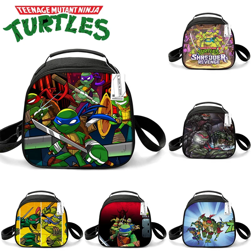 Tmnt Ninja Turtles High Capcity Lunch Box Boys Conveniente Lunch Bag Stampa Impermeabile Portatile Crossbody Handheld Bento Bag Gift