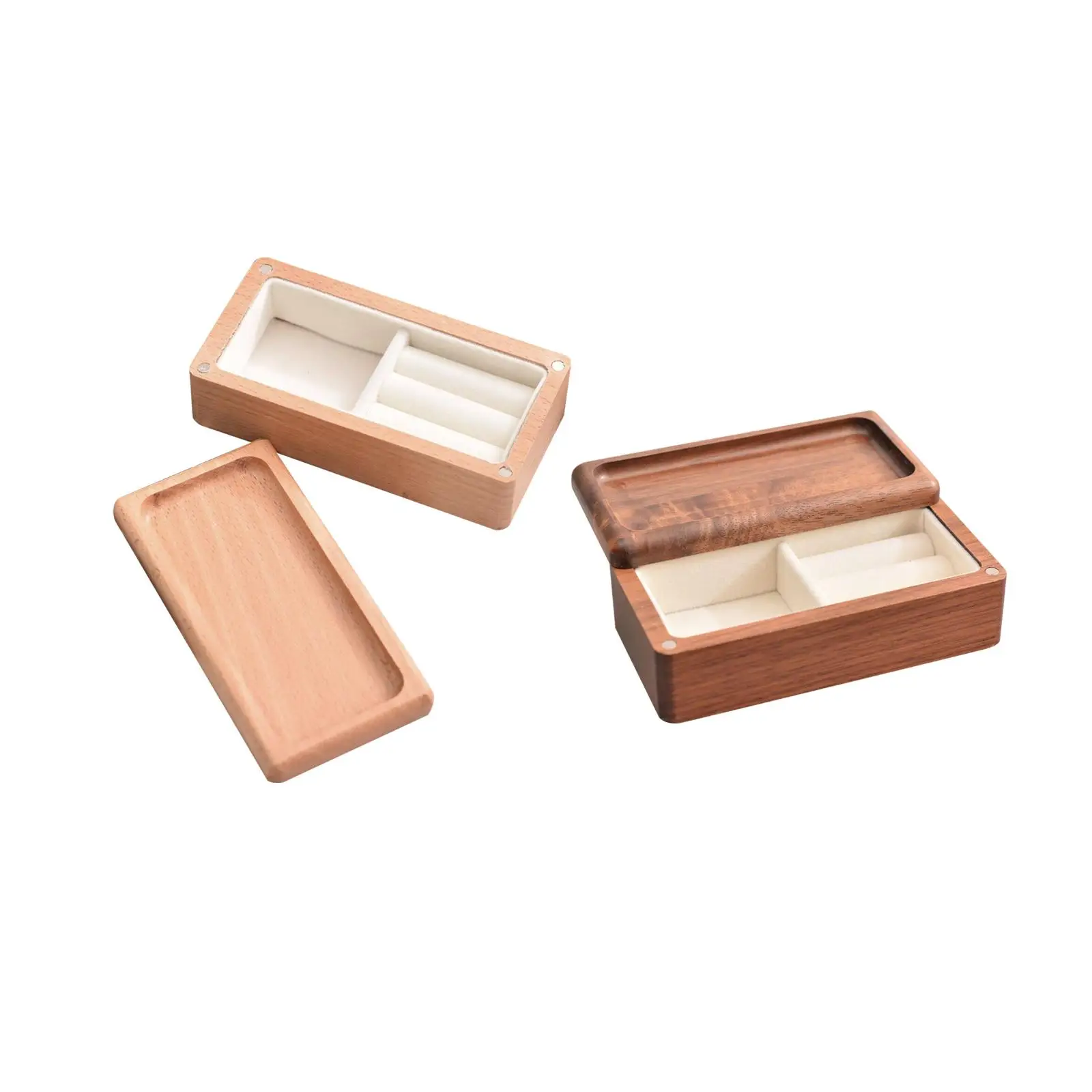 

Jewelry Box Organizer Rectangular for Women Lady Treasure Chest Box Jewelry Display Case for Ear Studs Necklaces Earrings Rings