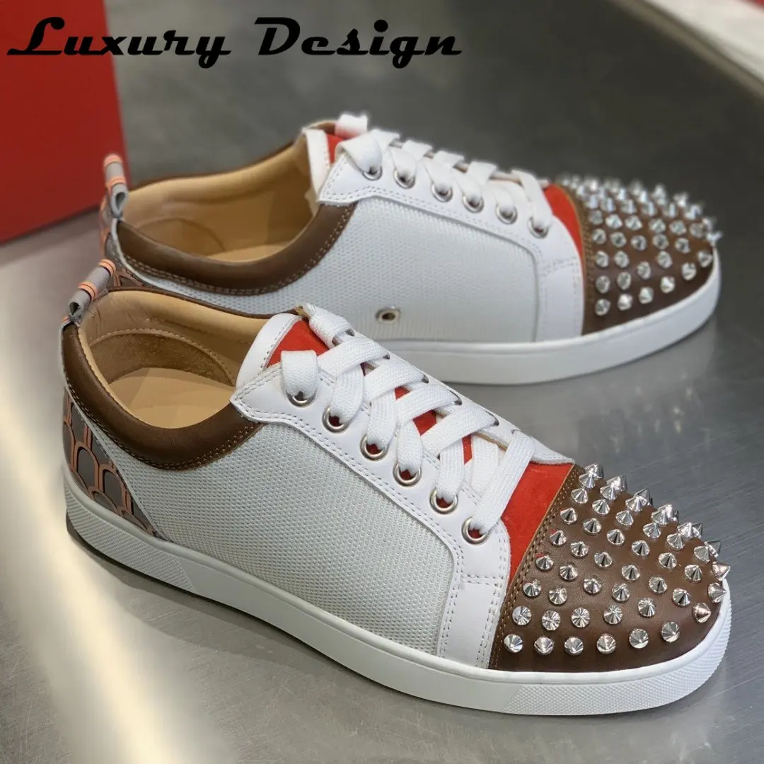 Luxury Men's and Women's Rivets Low-top Shoes