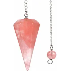 Natural Quartz Agate and Amethyst Healing Crystal Pendant (Watermelon Stone)
