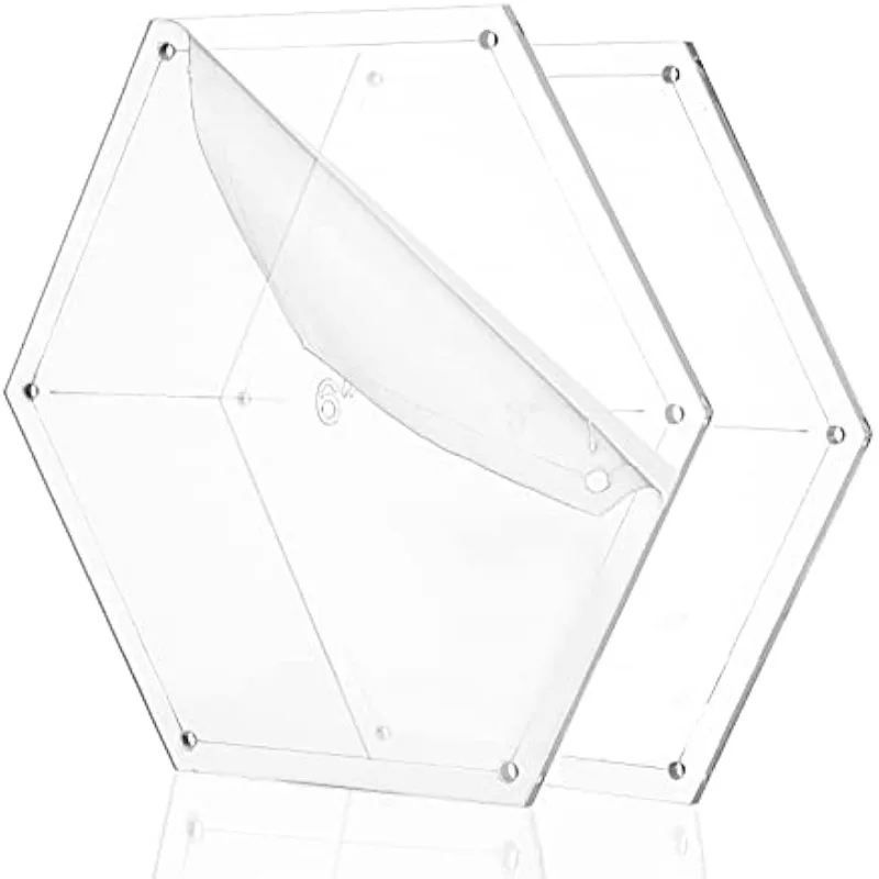 Hexagon Quilting Template Transparent Pressure Plate 6Pcs 6 Mixed Size Hole3mm