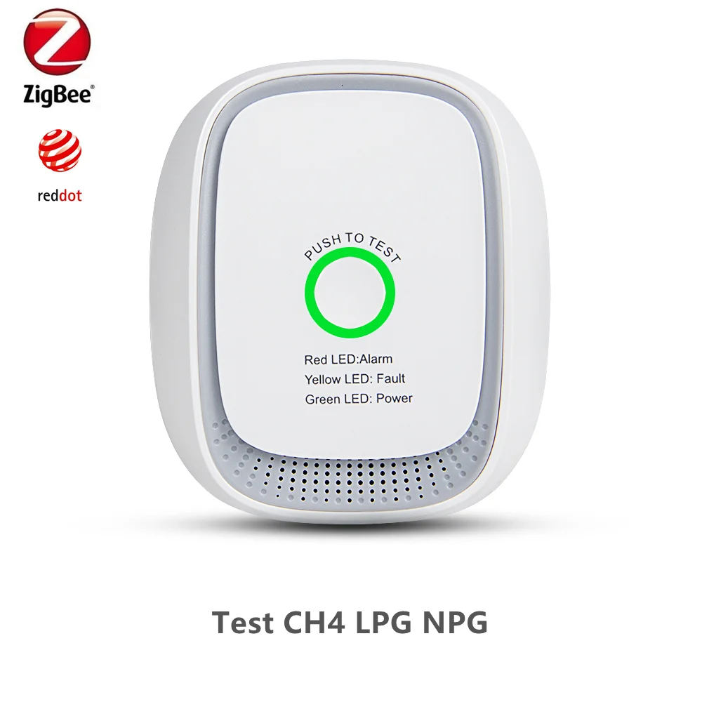 Sensor de fugas de Gas Combustible Zigbee 3,0 Natural ,CH4, GLP, funciona con SmartThing,Deconz y Homeassistant