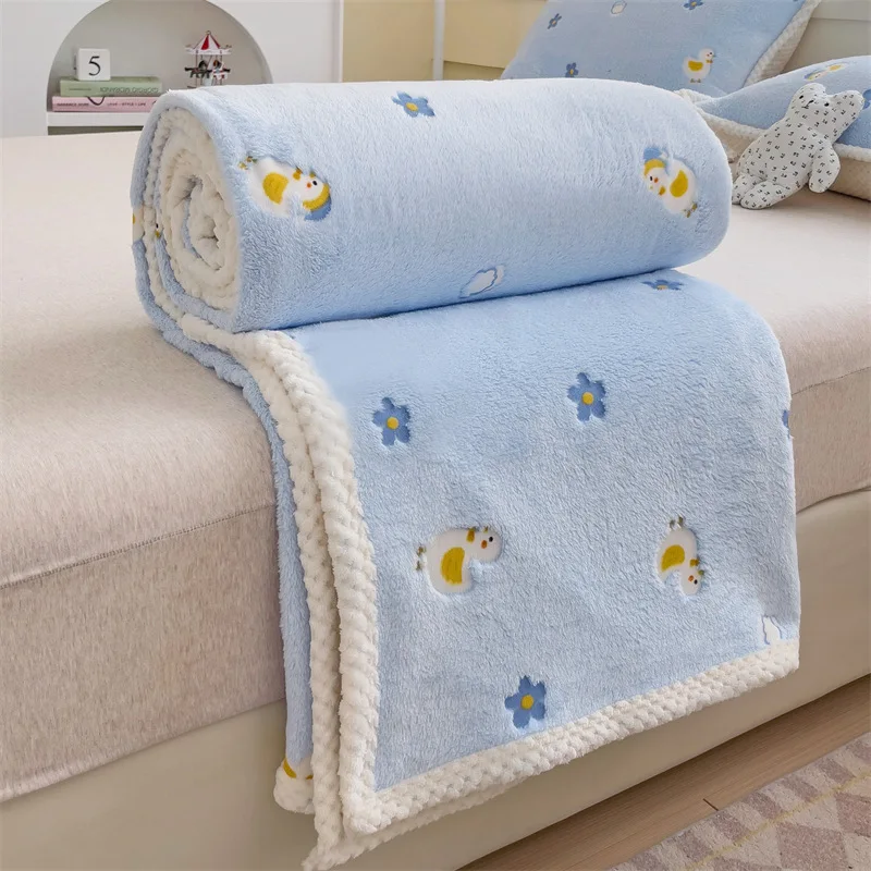 Soft Baby Blanket Kids Flannel Stroller Cover Bedding Kids Nap Cover Air Conditioning Blankets Thin Quilt Sofa Shawl Baby Items - 3