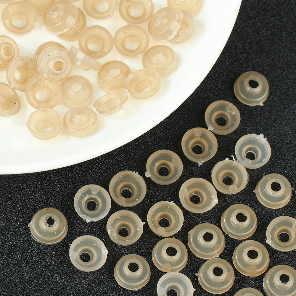 100 Pcs 15mm / 0.59inch Plastic Safety Eyes Nose Washer BACKS for Bear Doll  Toy DIY