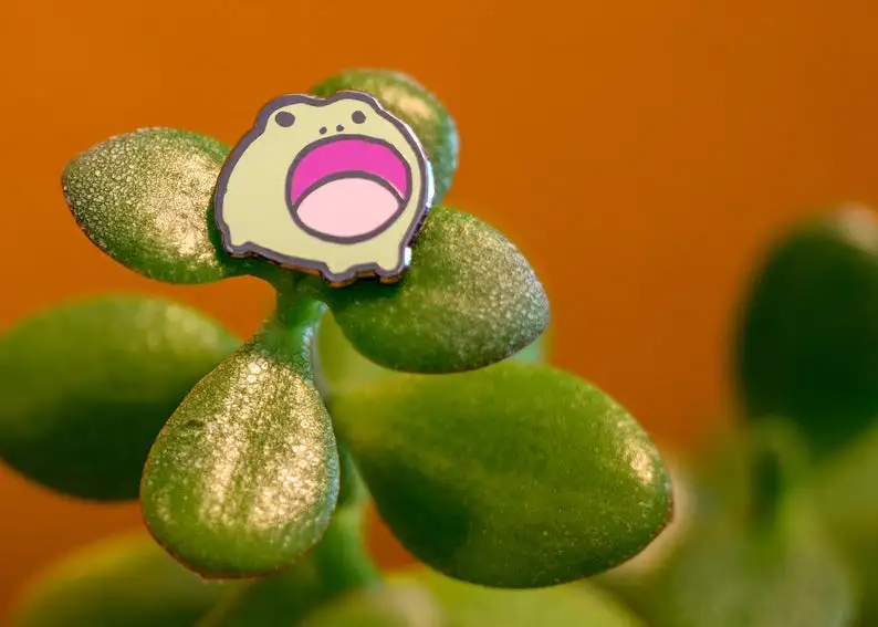 Little Cute Screamin Frog Enamel Pin Lapel Pins Badge Brooch Jewelry Accessory