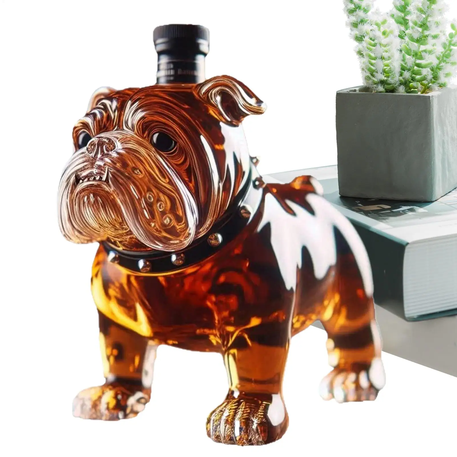 Whiskey Bottle Dog Collectible Liquor Decanter Alcohol Decanter for Restaurants Shelves Collectible Liquor Bottle French Bulldog