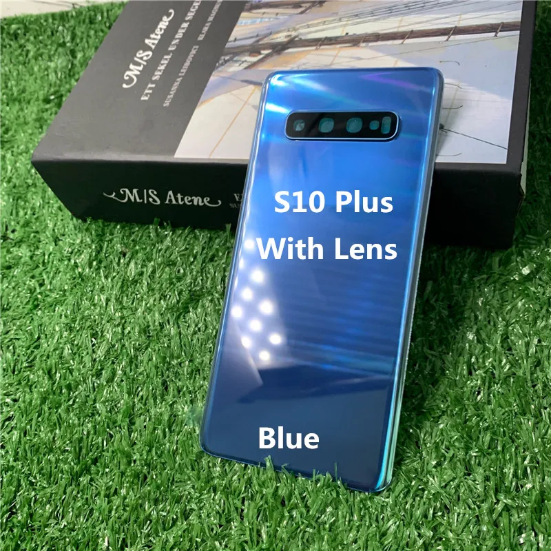 S10+ Housing For Samsung Galaxy S10 Plus G975 6.4" Glass Battery Back Cover Repair Replace Door Rear Case + Camera Lens Sc0222e058d1d4cf98b7ac3412f1d16638
