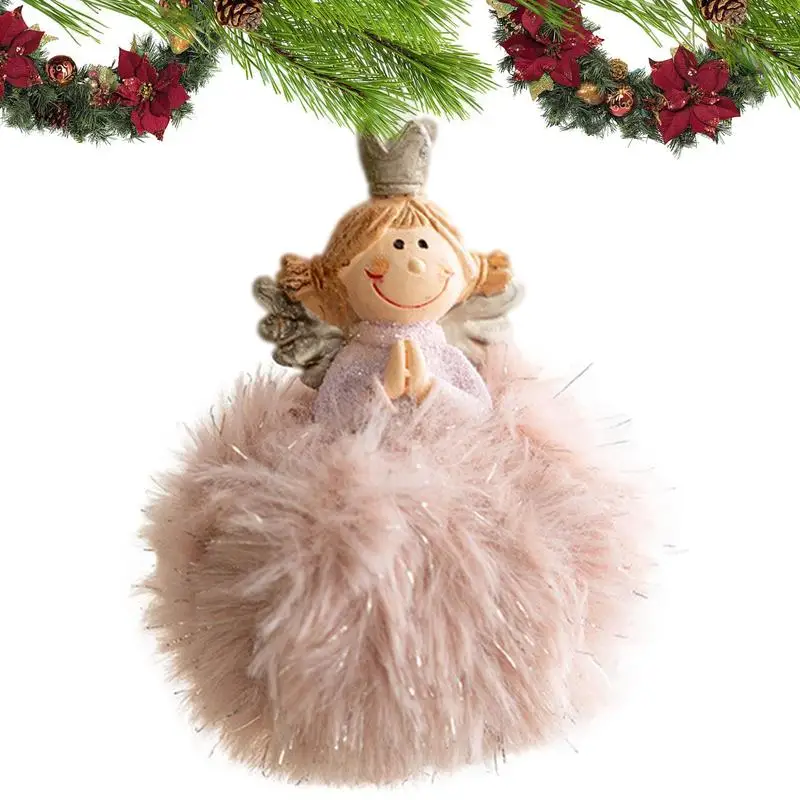 

Hanging Angel Doll Cute Plush Hanging Decoration With Lanyard Festival Ornament Holiday Gift For Friends Family Neighbors Loved