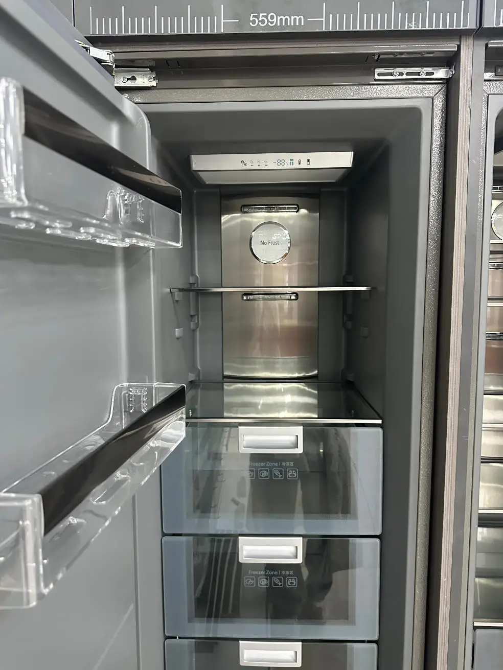 New 528L American-Style Side-by-Side Refrigerator-Freezer Full Integrated Ultra-Thin Recessed Plastic Energy Hotel Household 6