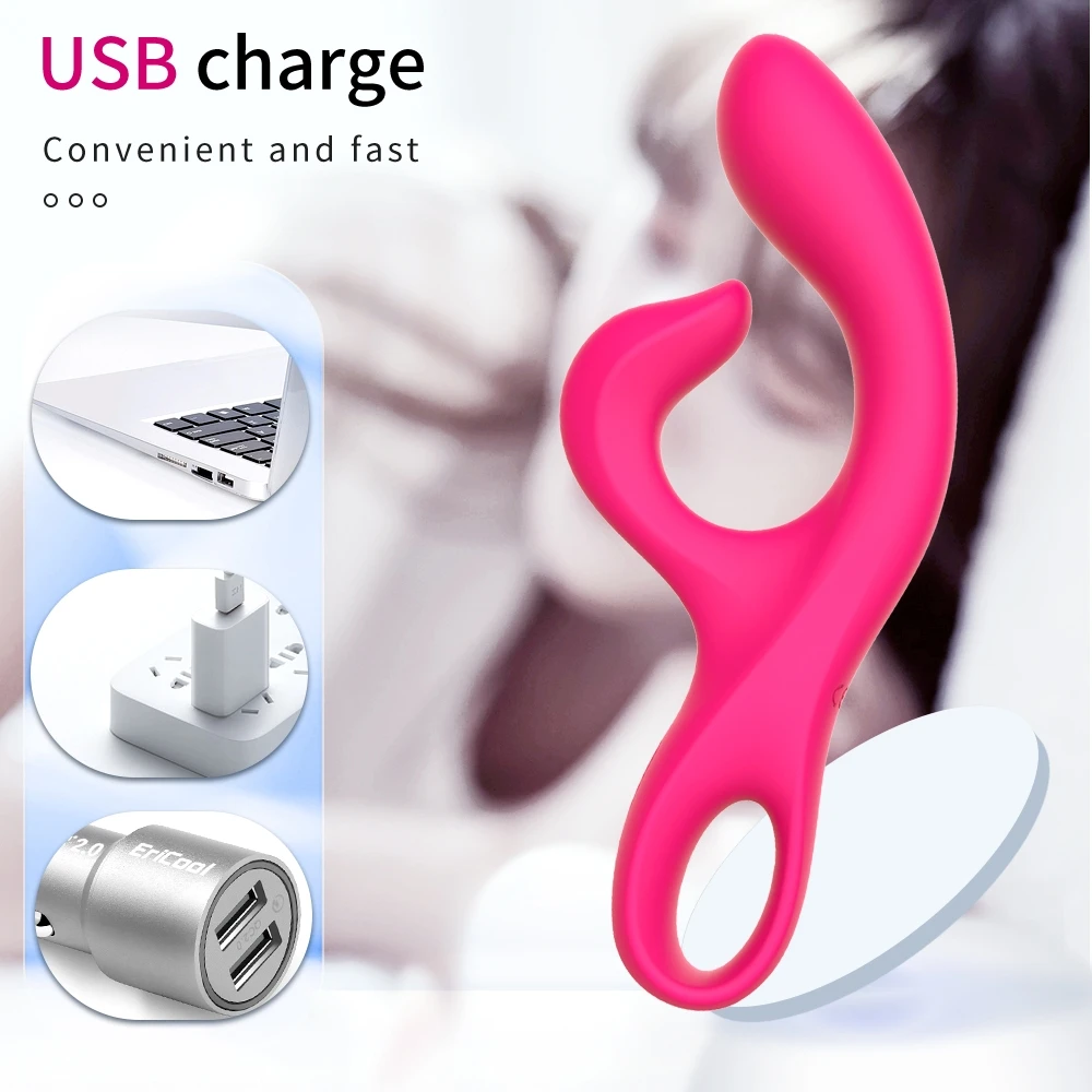 Vibratore a dildo a 10 frequenze, vibratori a coniglio, giocattoli sessuali a bacchetta per donne, masturbatore femminile, doppi motori, punto G, clitoride_voghion.com