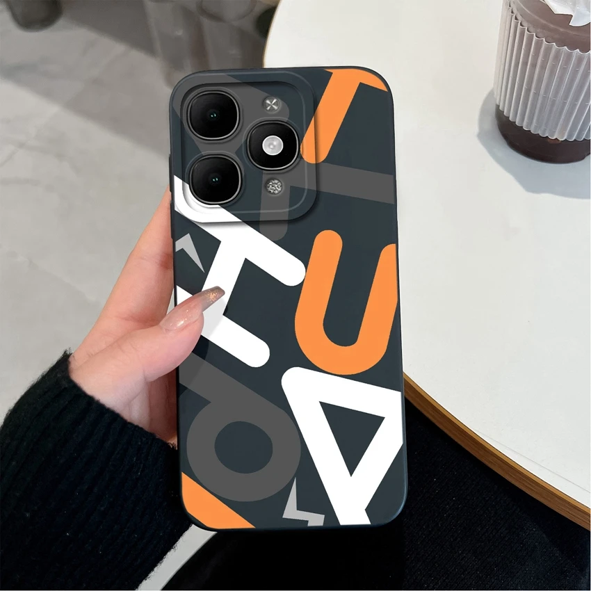 Pretty Floral Liquid Silicone Shockproof Phone Case with Screen Protector