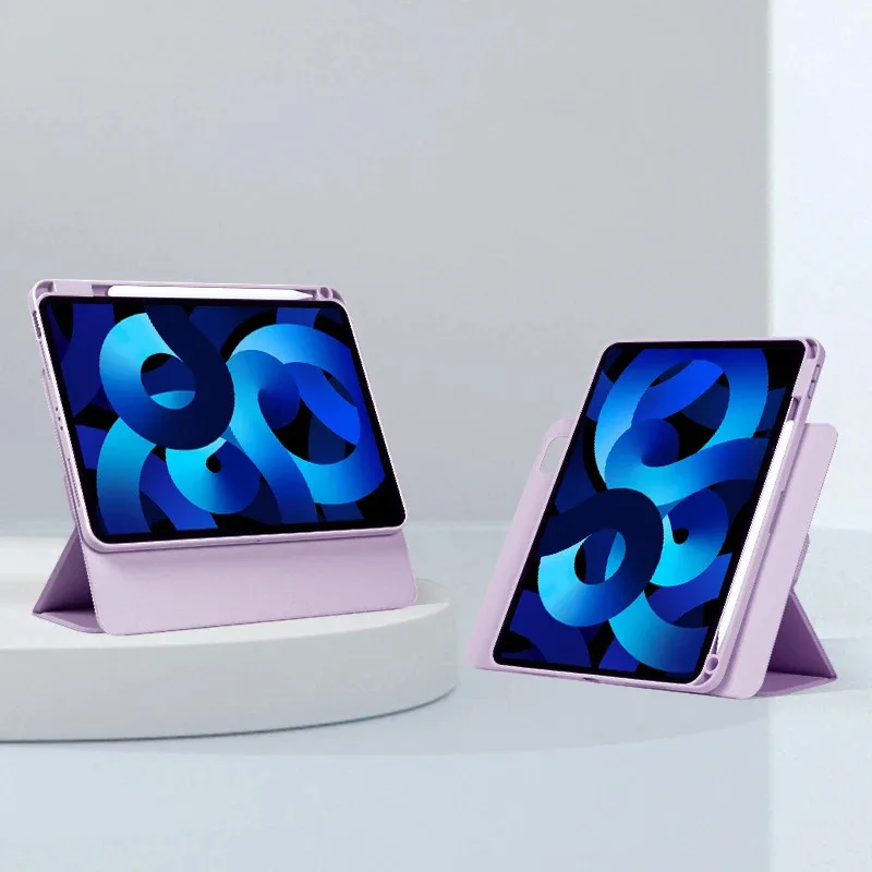 Enhanced 360° Rotating Magnetic Detachable Tablet Case with PU Cover