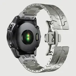 Premium Stainless Steel Quick Fit Strap - 22mm/26mm - Universal Smart Watch Metal Band - Quick Fit 26MM (Titanium Color)