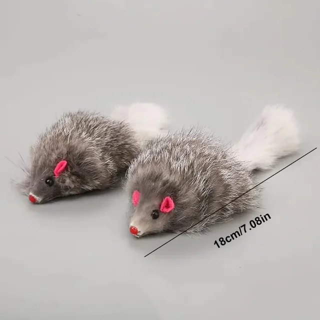 Plush mouse cat toy Soft Long-haired Tail Mice Mouse For Cats Funny Kitten Toy Pet Cats Training Game Cat Supplies 6