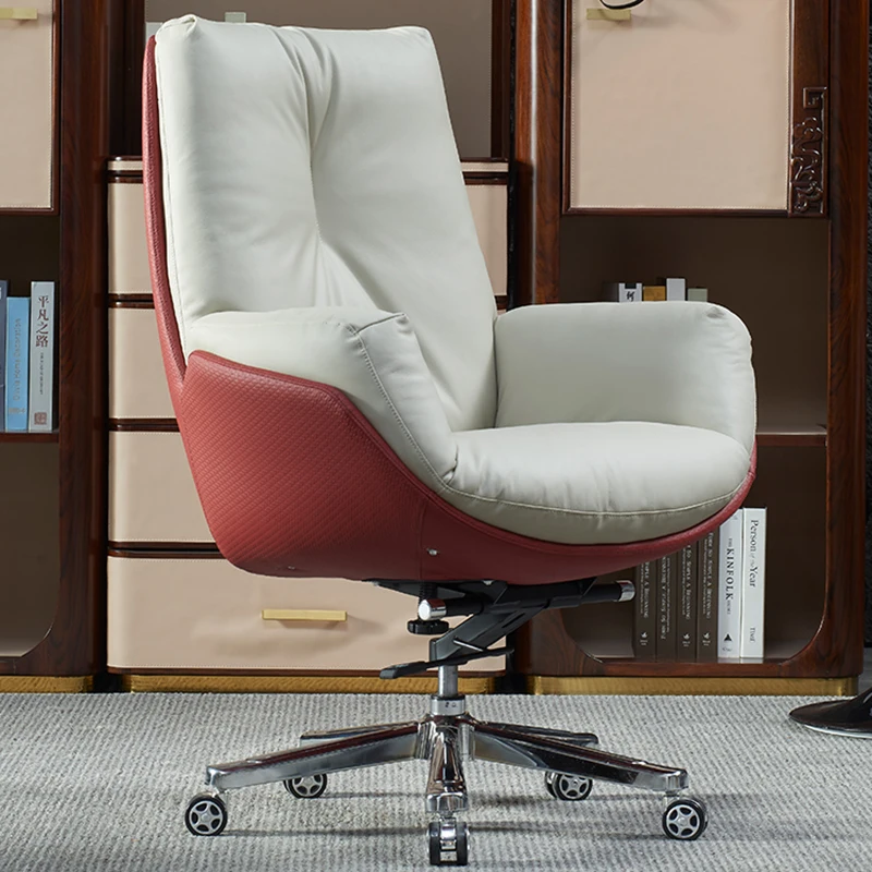 Leather Gaming Desk Office Chair Lumbar Support Adjustable Height Computer Chair Ergonomic Design Sillas De Oficina Furniture 2