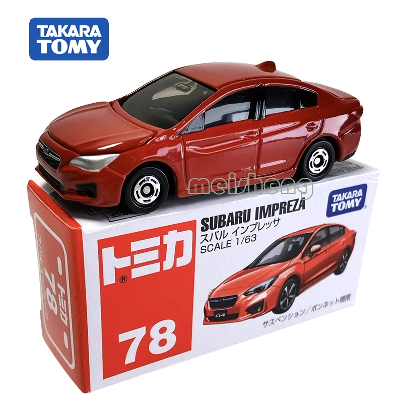 TAKARA TOMY TOMICA Scale 1/63 Subaru Impreza 78 Alloy Diecast Metal Car Model Vehicle Toys Gifts Collections takara tomy tomica scale 1 65 toyota camry sprots subaru wrx s4 sti alloy diecast metal car model vehicle toys gifts collections