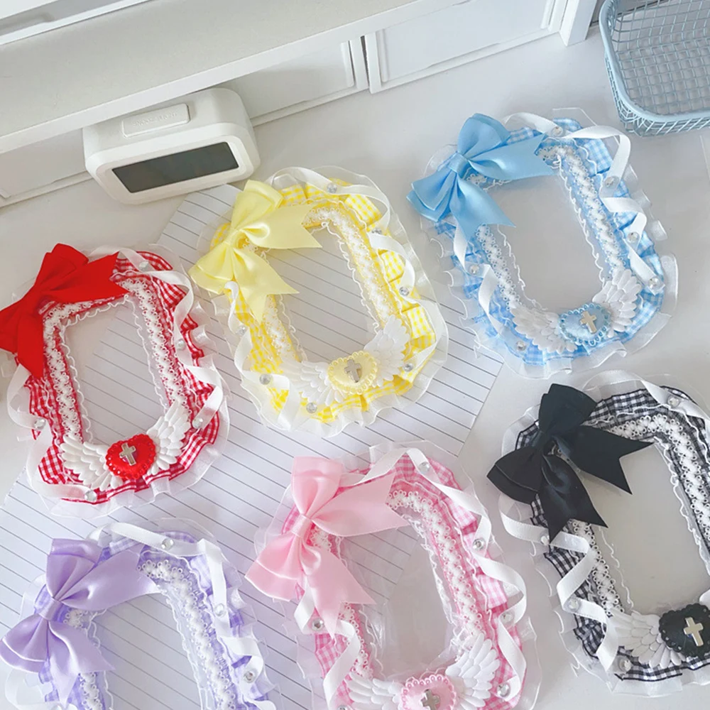 INS DIY Lace Toploader Photocard Holder Cute Bear Style Lace Mini Card Protector Sleeve Photo Card Holder For Kpop Idol
