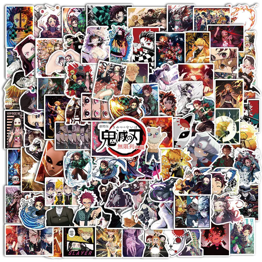 20/50/100Pcs/Set Anime Demon Slayer Graffiti Stickers for Laptop Luggage Bicycle Car Skateboard Computer Waterproof Decal Toys |