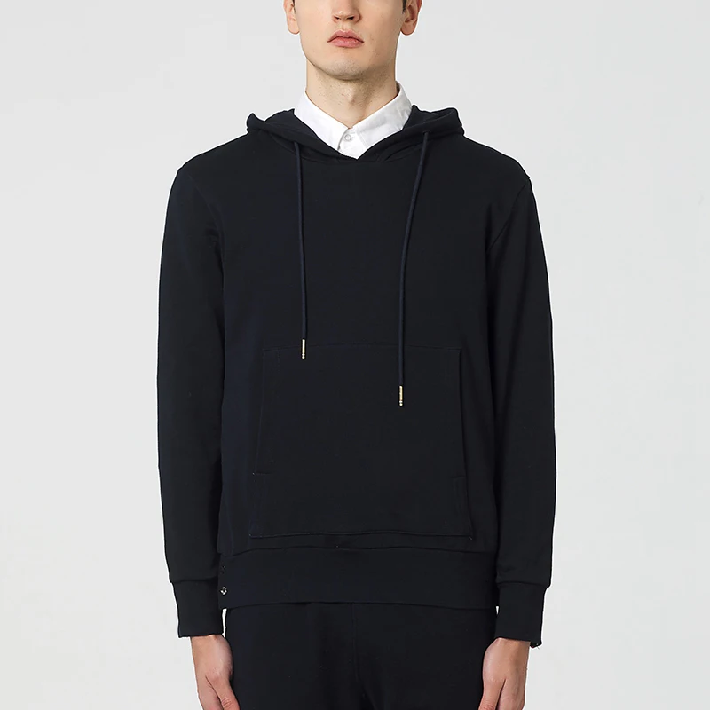 

TB THOM Hoodie Men's Autumn Winter Top Quality Pure Cotton Behind Striped Sweatshirts Korean Classic Fashion Casual Pullovers