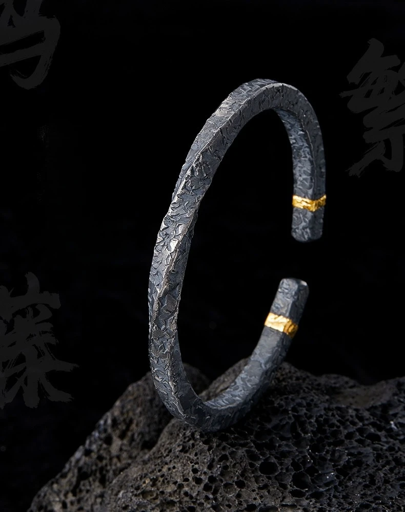 M Ö Bius Ring Adjustable Bangles Silver Plated High End Male Personalized Retro Cuff Bracelet Hip Hop Party Jewelry Gift 6