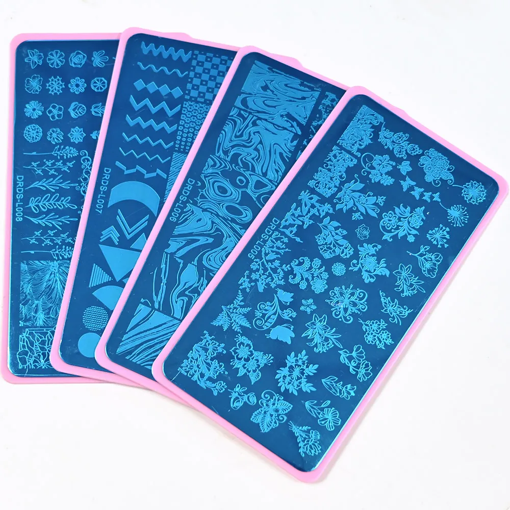 6X12cm Stainless Steel Nail Art Stamping Plate - DIY Nail Print Stencils