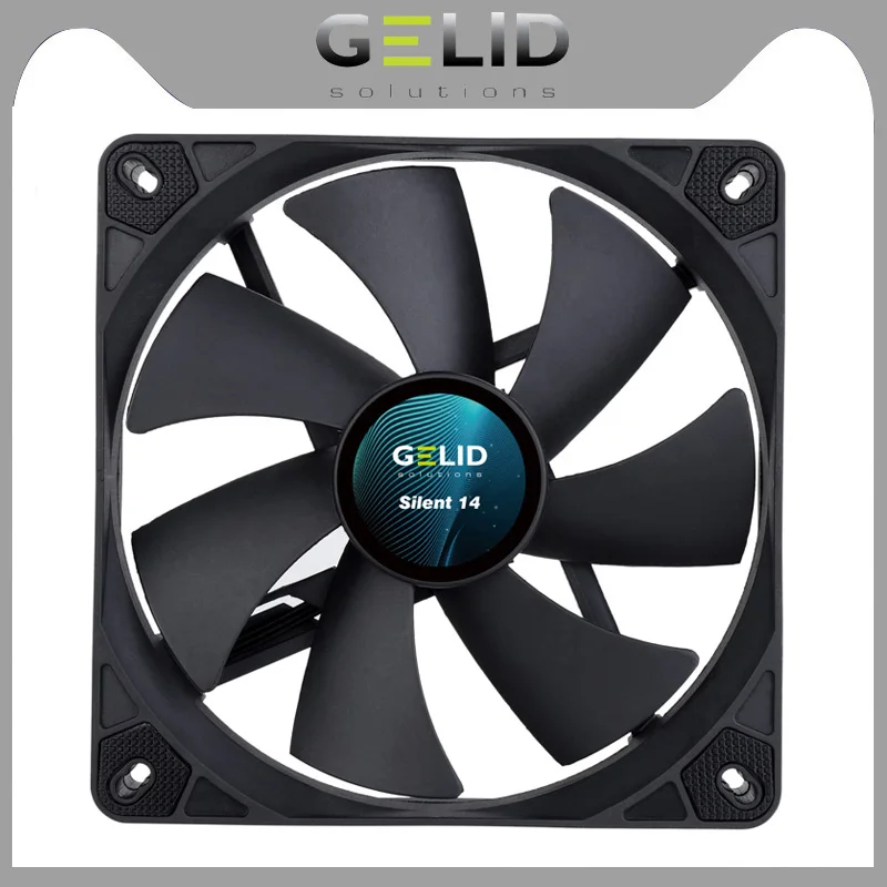 GELID Silent 14 Black PC Cooling Computer Case MOD PC Parts Quiet Fan