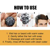 Shampoing réparateur à barre de couverture grise, traitement de la couleur des cheveux gris et blanc, lissant, nourrissant, Anti-pelliculaire, savon naturel assombrissant pour cheveux 5