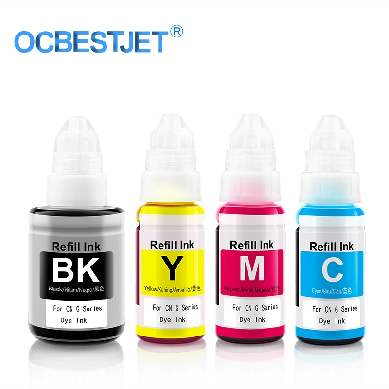 GI490 GI790 GI890 Refill Dye Ink for Canon GI-490 GI-790 GI-890 for Pixma G1000 G1100 G1400 G2000 G2100 G2400 G3000 G3400 G4000 dye ink kit,ink refill kit,dye ink refill,inkjet printer ink,ink cartridge refill kit,ink refill