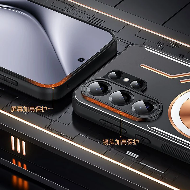 Graphene Cooling Magnetic Wireless Charging Case with Metal Heat Dissipation Cover