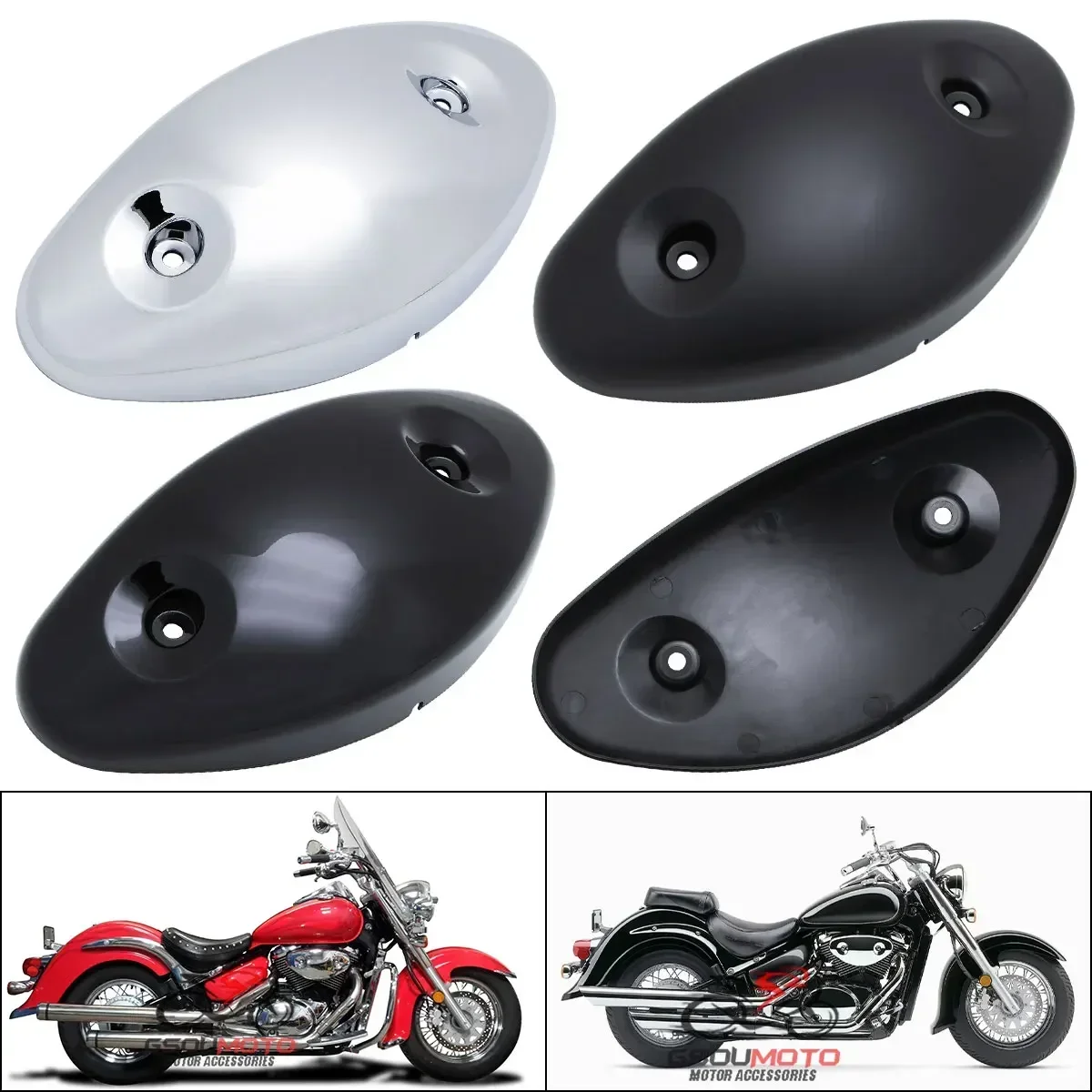 MotorcycleChromeAirCleanerIntakeCaseCoverAirFilterCoverCap