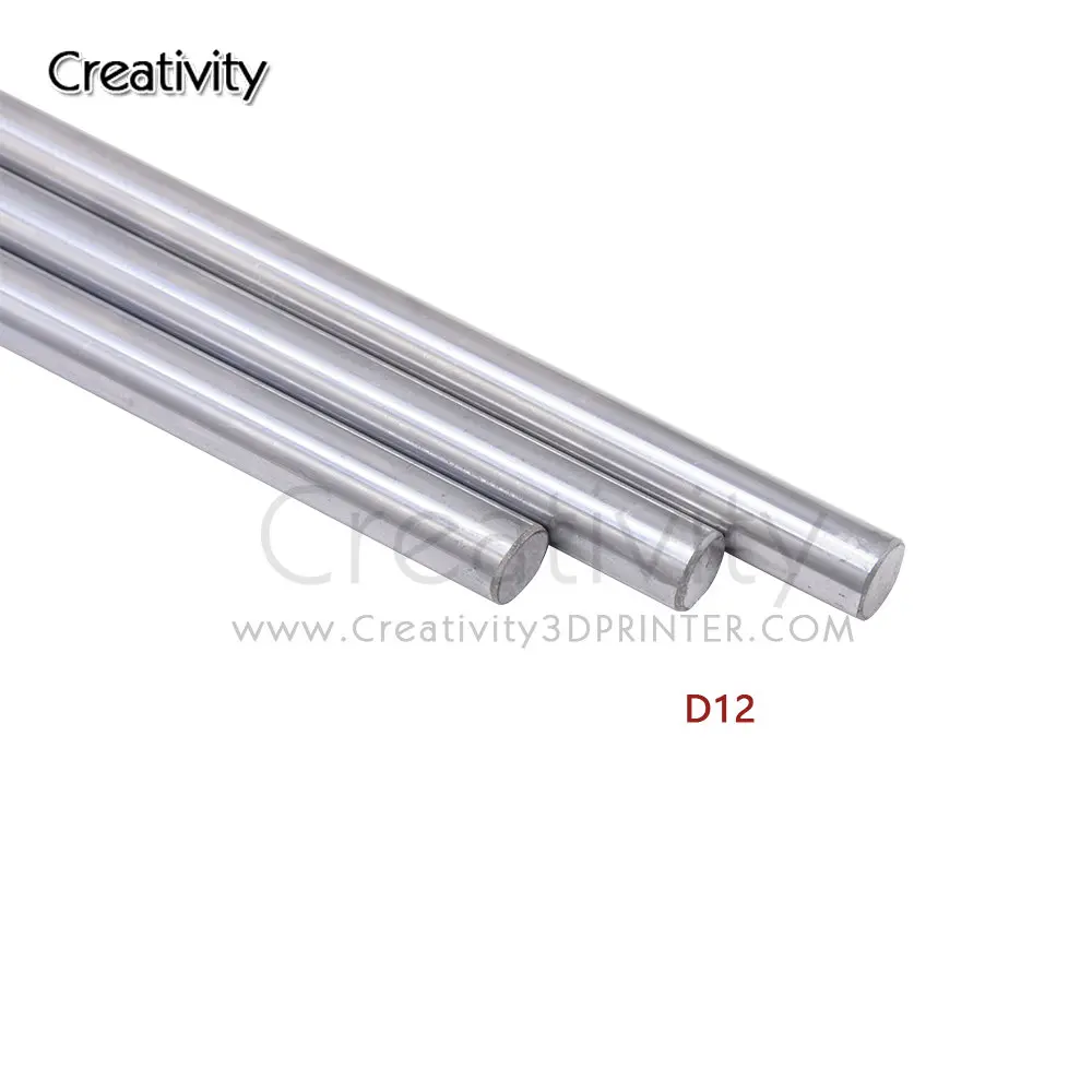 3D Printers Optical Axis 12mm (200 300 350 400 450 500 mm) Linear Shaft Smooth Rods Rail Chrome Plated Guide Slide part 3d 1pc 6mm 8mm 10mm 12mm 16mm linear shaft rail 8mm 400mm cylinder chrome plated smooth linear rods axis 3d printer cnc part
