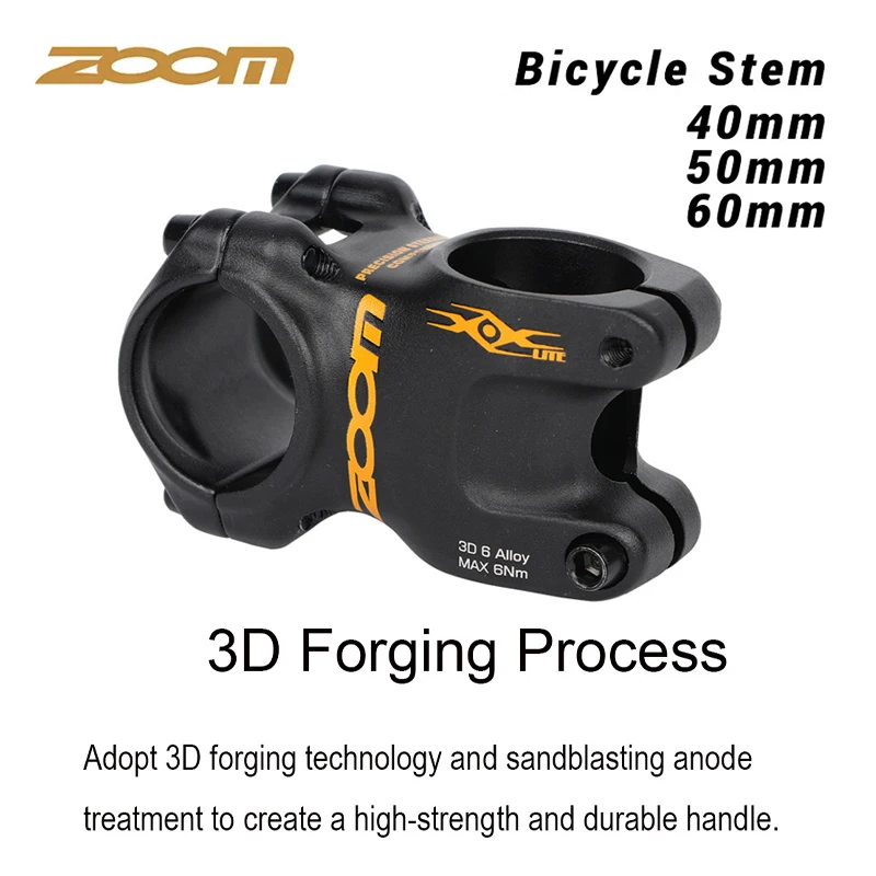 

3D-Технология ковки и пескоструйная обработка зум XOX, длина 40/50/60 мм ± 3 градуса, подходит для велосипедного стержня 28,6 мм