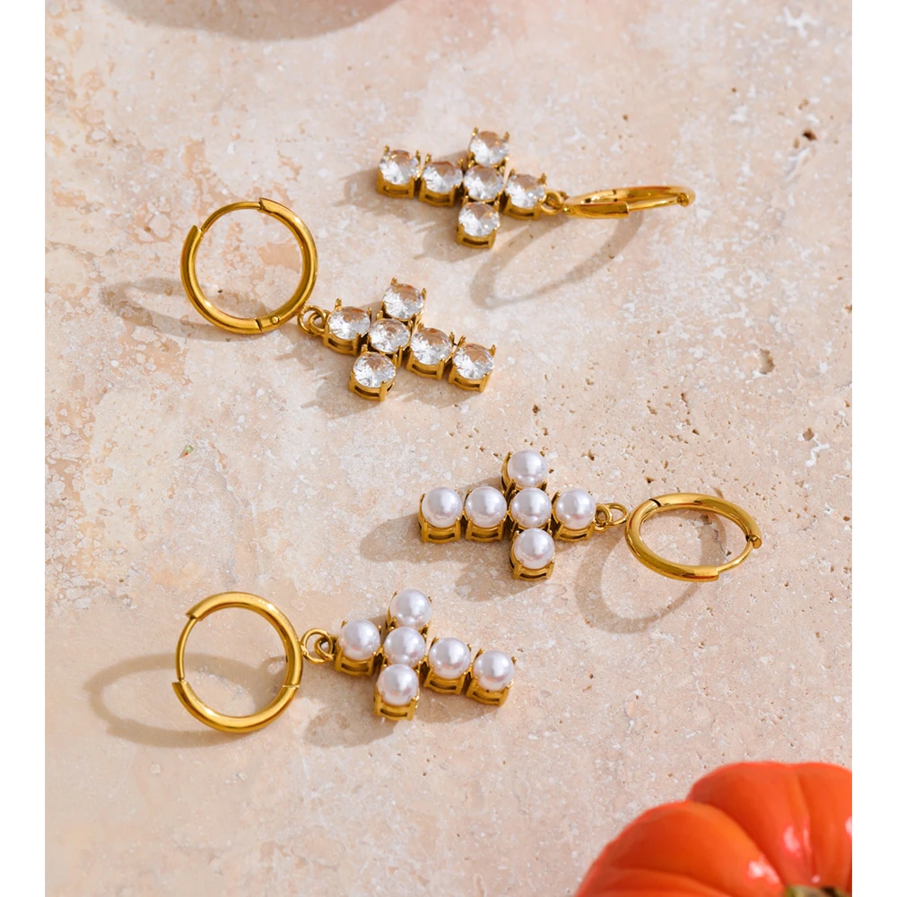 Yhpup Jewelry Earrings Golden Stainless Steel