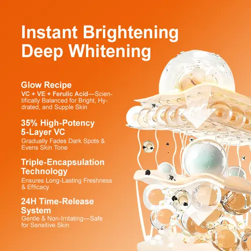 Vitamin C Whitening Facial Serum Fade Dark Spots Hyaluronic Acid Moisturizing Repair Dull Face Essence Skin Care Products - Image 5