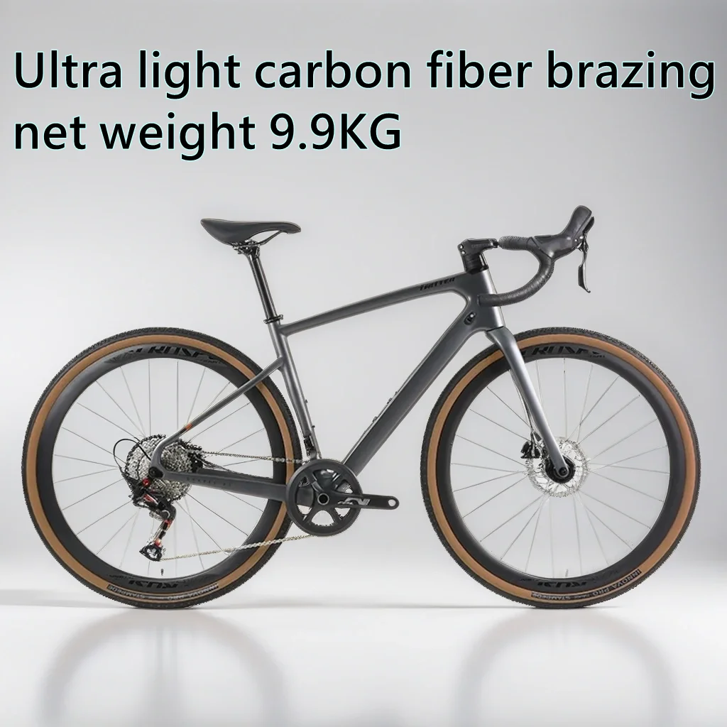 

700C Gravel carbon fiber road bike with hydraulic disc brake gravel bike full inner cable handlebar Road Racing Bicycle aldult